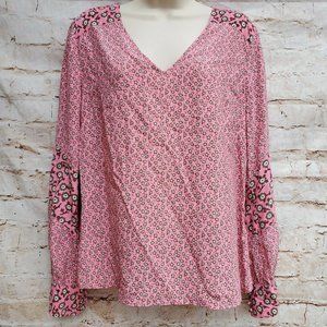 BODEN W0426 Pink v-Neck Shirt Blouse Size US 8